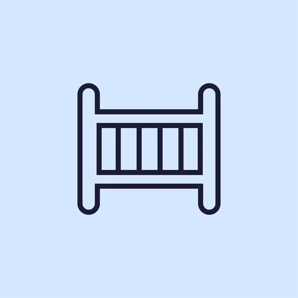 Baby bed line — стоковый вектор