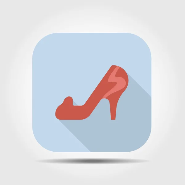 Vrouw schoen platte pictogram — Stockvector