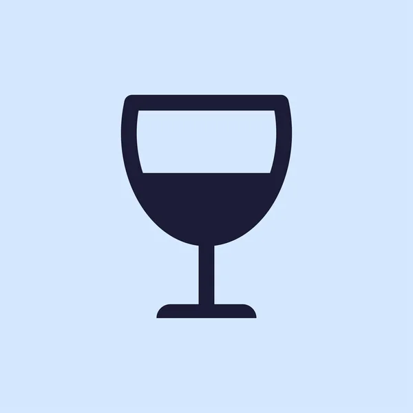 Drink glas flat ikonen — Stock vektor