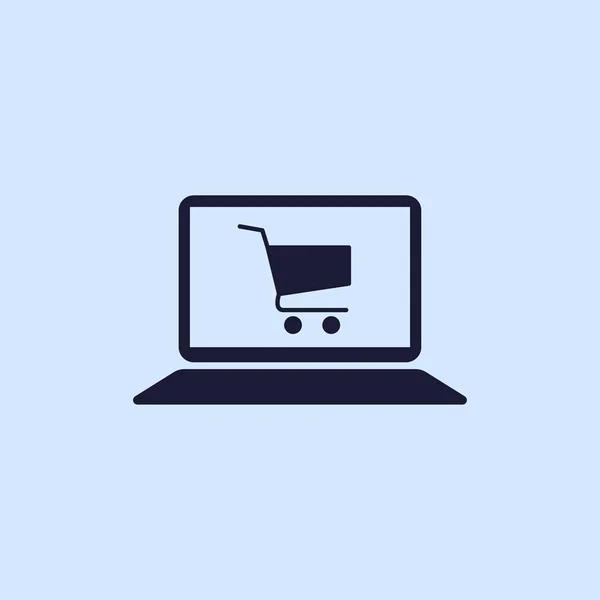 Online-Shopping flach Symbol — Stockvektor