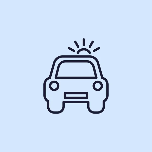 Police car line icon — Stock Vector