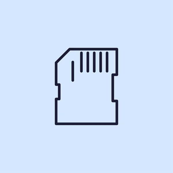 Memory card line icon — Stock Vector