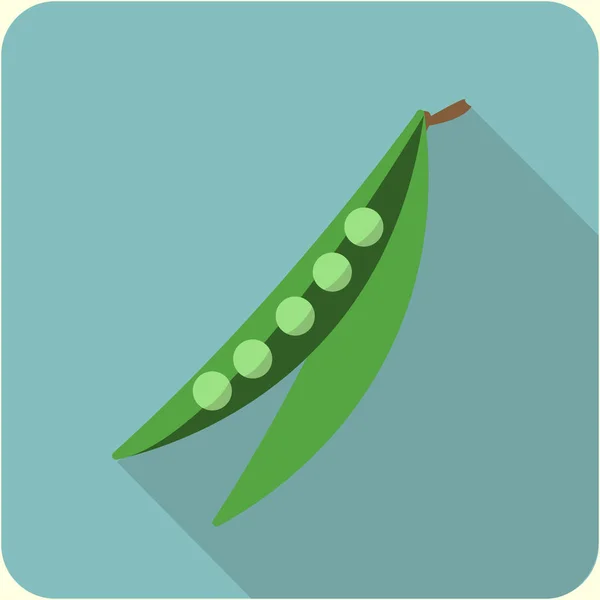 简单的绿色豌豆图标 — 图库矢量图片