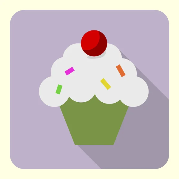 Cupcake lijn pictogram — Stockvector