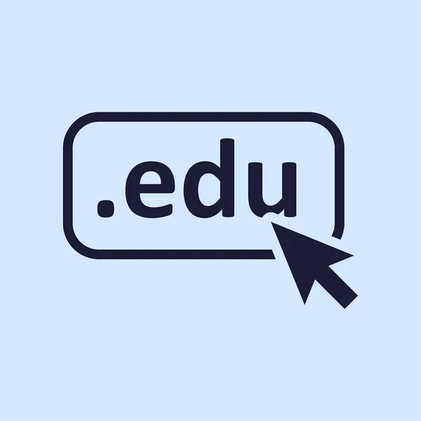 Domaine edu icône simple — Image vectorielle