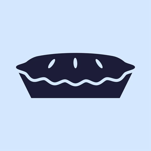 Taart eten pictogram — Stockvector