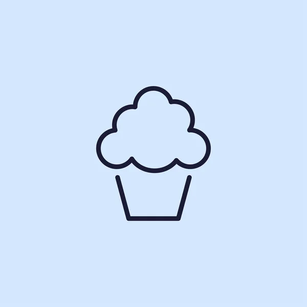 Cupcake lijn pictogram — Stockvector
