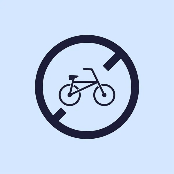 Nincs kerékpár ikon — Stock Vector