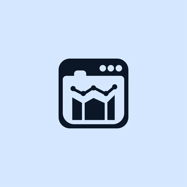 Statistics chart icon — Stock Vector