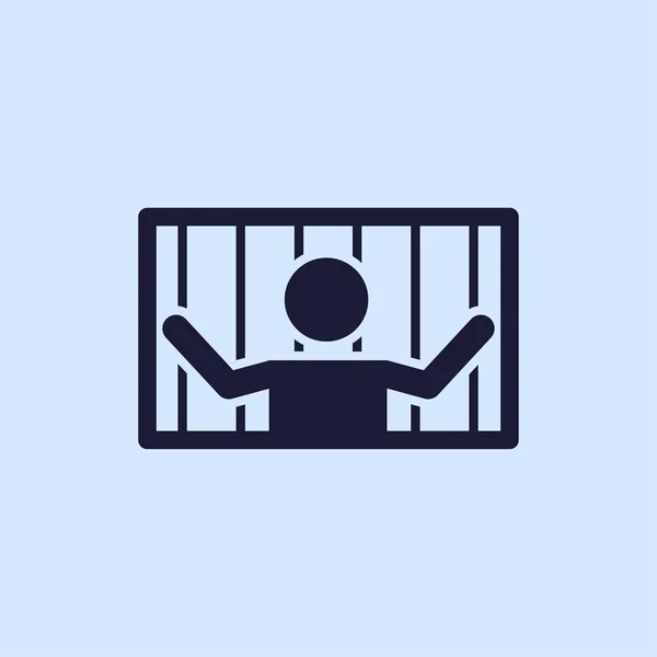 Börtön lapos ikon — Stock Vector