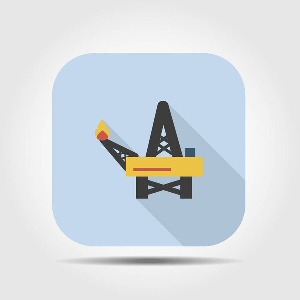 oil platform flat icon