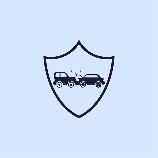 Icône d'assurance automobile . — Image vectorielle