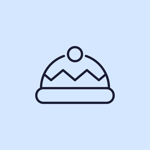 Icono de línea sombrero de invierno — Archivo Imágenes Vectoriales