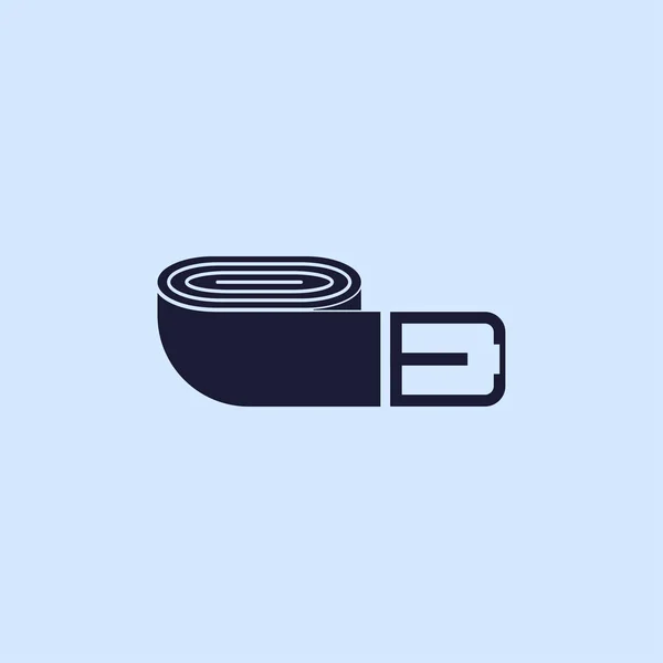 Lederen riem pictogram — Stockvector