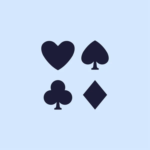 Jogando ícone de símbolos de cartas — Vetor de Stock