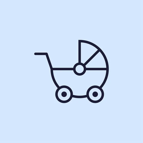 Baby pram pictogram — Stockvector