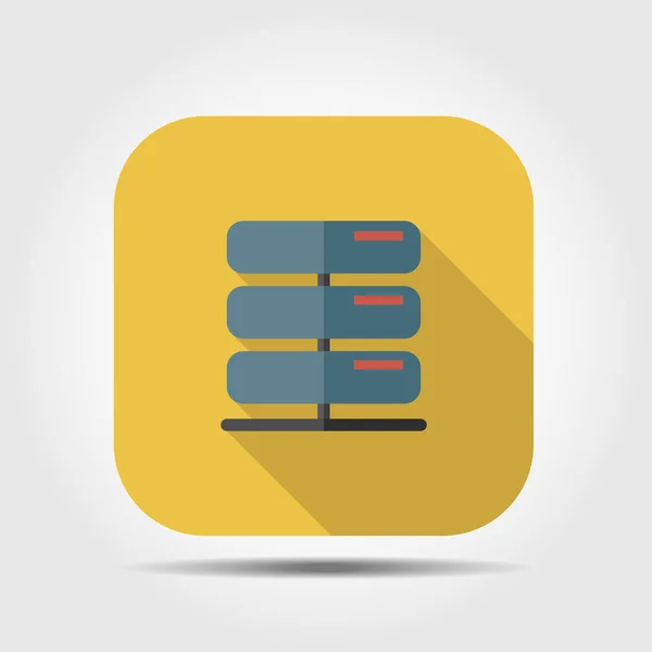 Icono plano del servidor — Archivo Imágenes Vectoriales