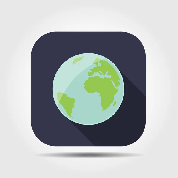 Ícone plano da Terra — Vetor de Stock