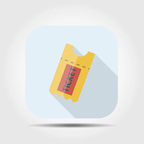 Ticket icono plano — Vector de stock