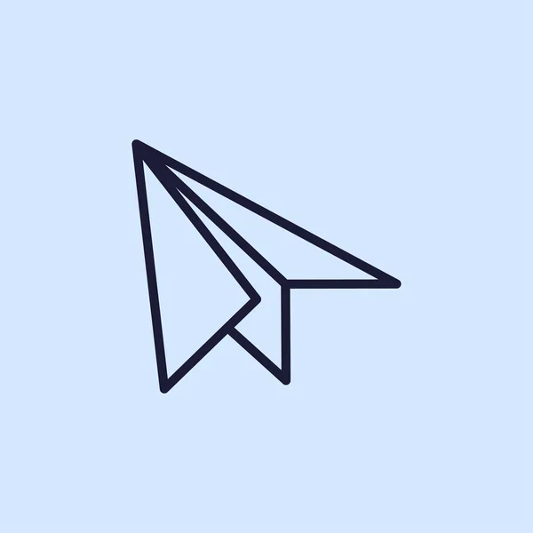 Ikone der Papierfluglinie — Stockvektor
