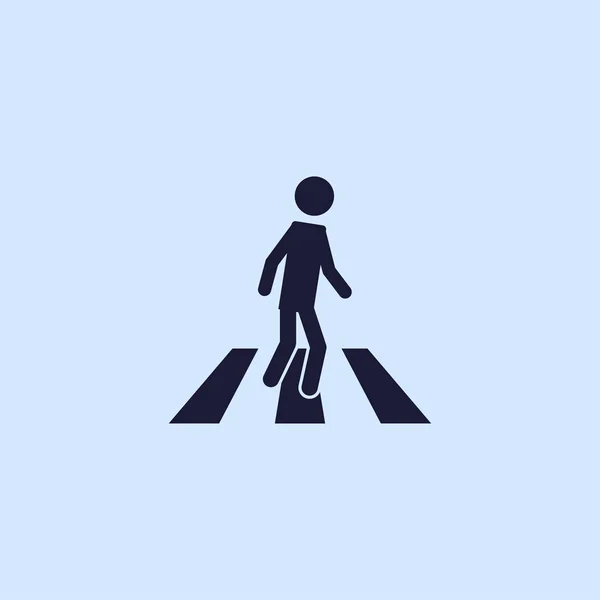 Ícone plano para pedestres — Vetor de Stock