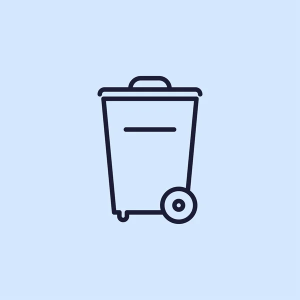Çöp kutusu simgesini illüstrasyon — Stok Vektör