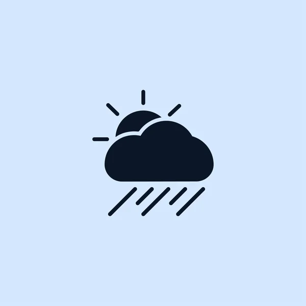 Rain cloud and sun icon — Stock Vector