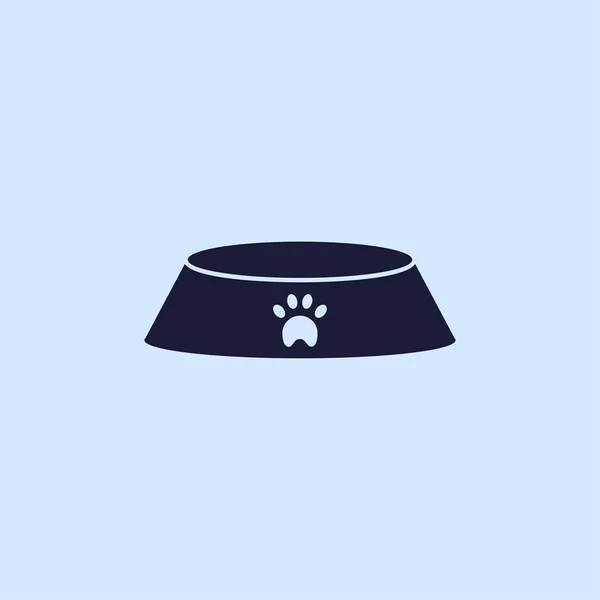 Sällskapsdjur skål flat ikonen — Stock vektor