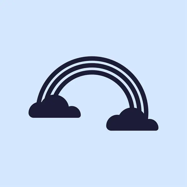 Icône plat arc-en-ciel — Image vectorielle