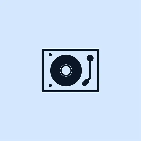 Vinyl spelare ikonen — Stock vektor