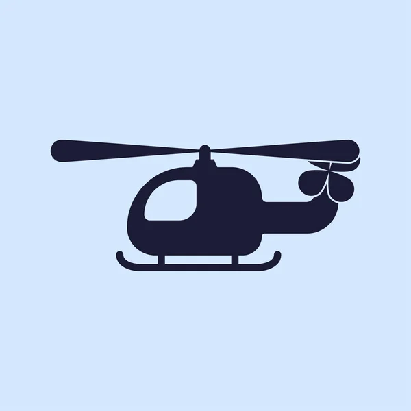 Helicopter flat icon — Stock Vector