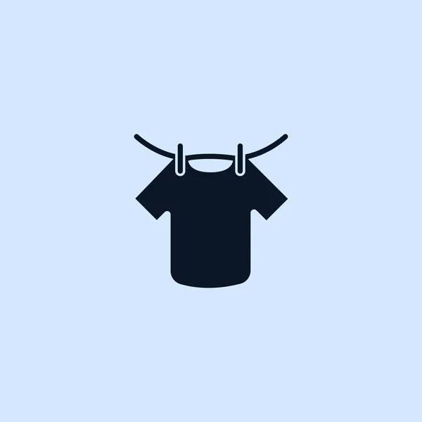 Kläder hänger på rep-ikonen — Stock vektor