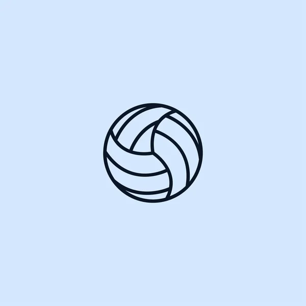 Flache Ikone des Volleyballs — Stockvektor