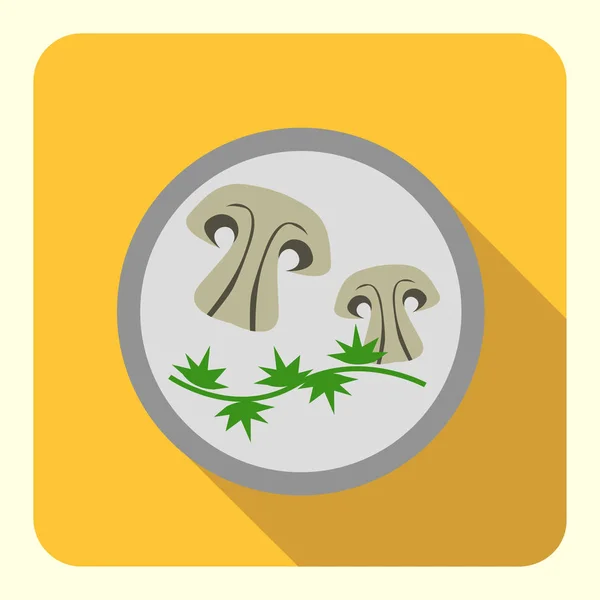 Mushrooms flat icon — Stock Vector