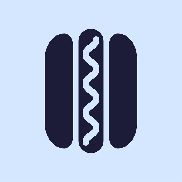 Hotdog fast food icône — Image vectorielle