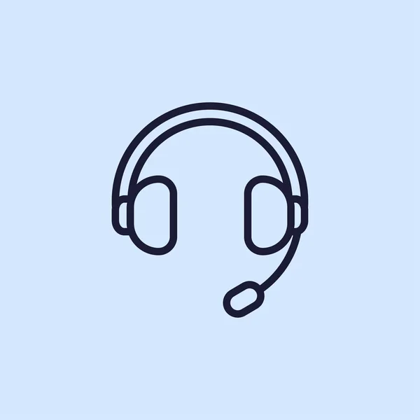 Fones de ouvido ícone de linha —  Vetores de Stock