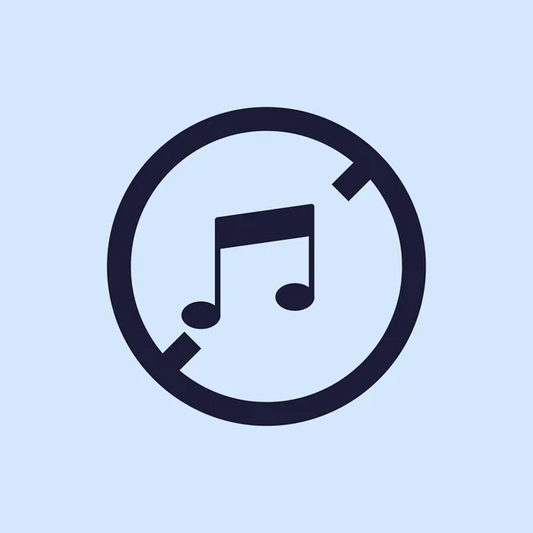 Ingen musik ikon — Stock vektor