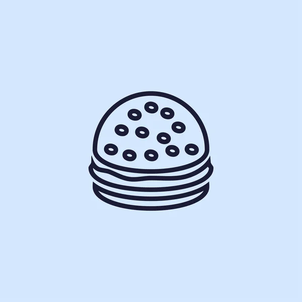 Icona della linea Hamburger — Vettoriale Stock