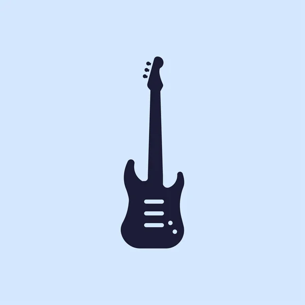 Icono plano de guitarra — Archivo Imágenes Vectoriales