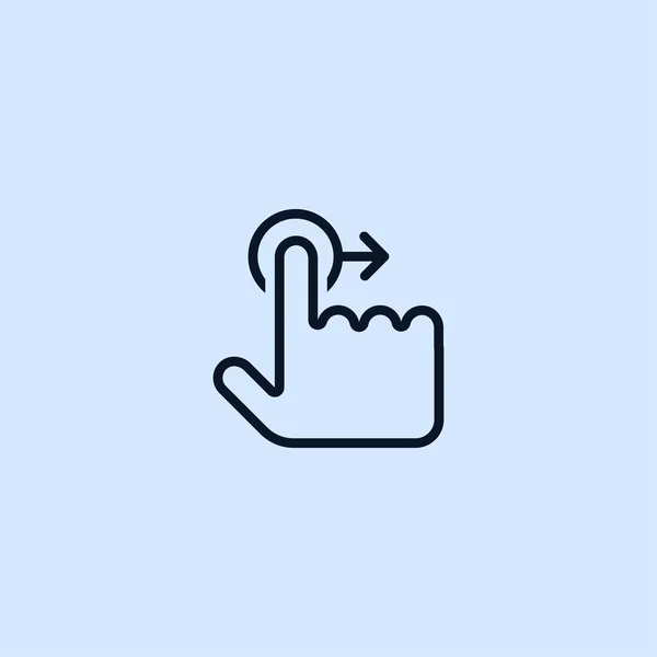 Kliknij ikonę prosty gest — Wektor stockowy