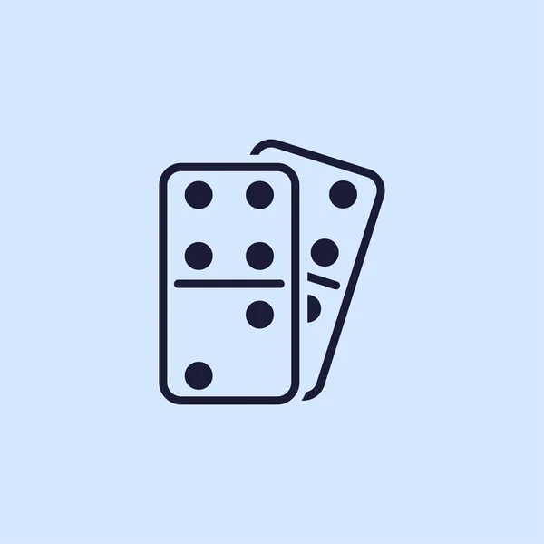 Domino icono plano — Vector de stock