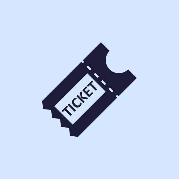 Ticket icono plano — Vector de stock