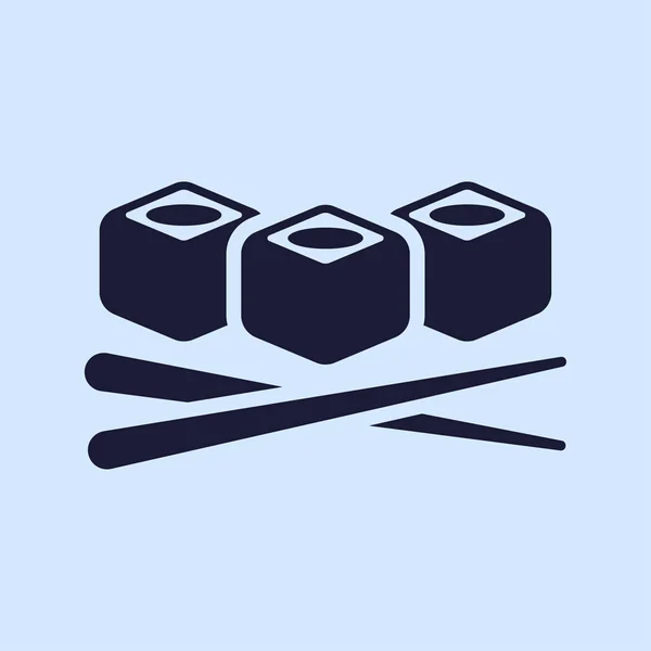Sushi asiatique icône de la nourriture — Image vectorielle