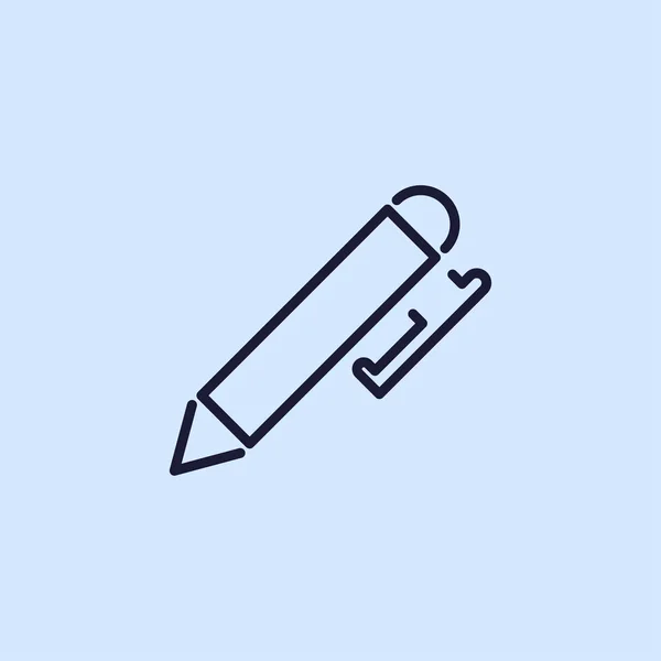 Ícone de linha caneta — Vetor de Stock