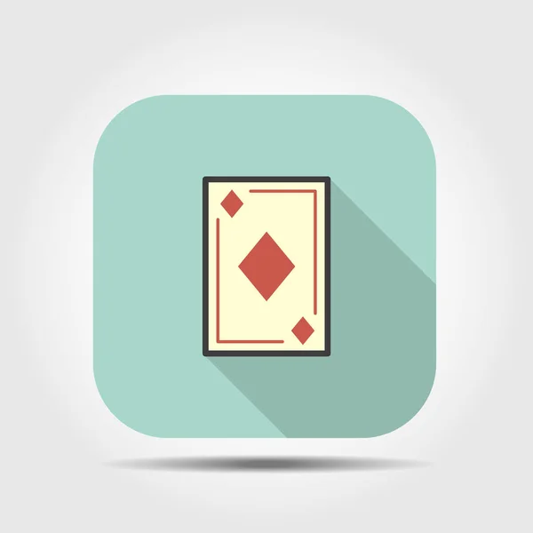 Cartão de jogar ícone plana — Vetor de Stock