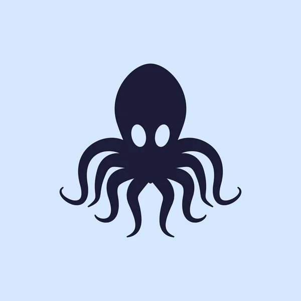 Pulpo Icono plano — Archivo Imágenes Vectoriales