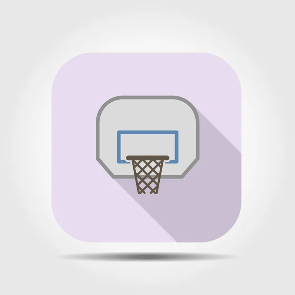 Icono plano de baloncesto — Vector de stock