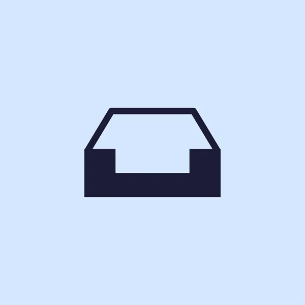 Ícone simples caixa de entrada — Vetor de Stock