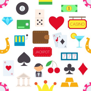 Şans oyunları desen Etiketler vektör