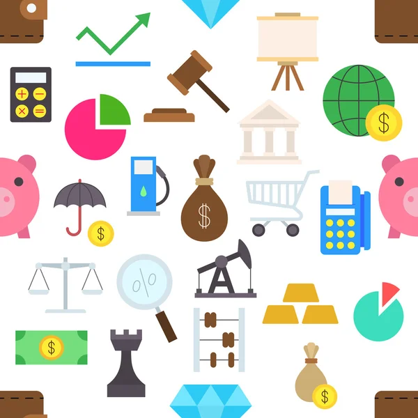 Economy vector pattern stickers Royalty Free Stock Illustrations